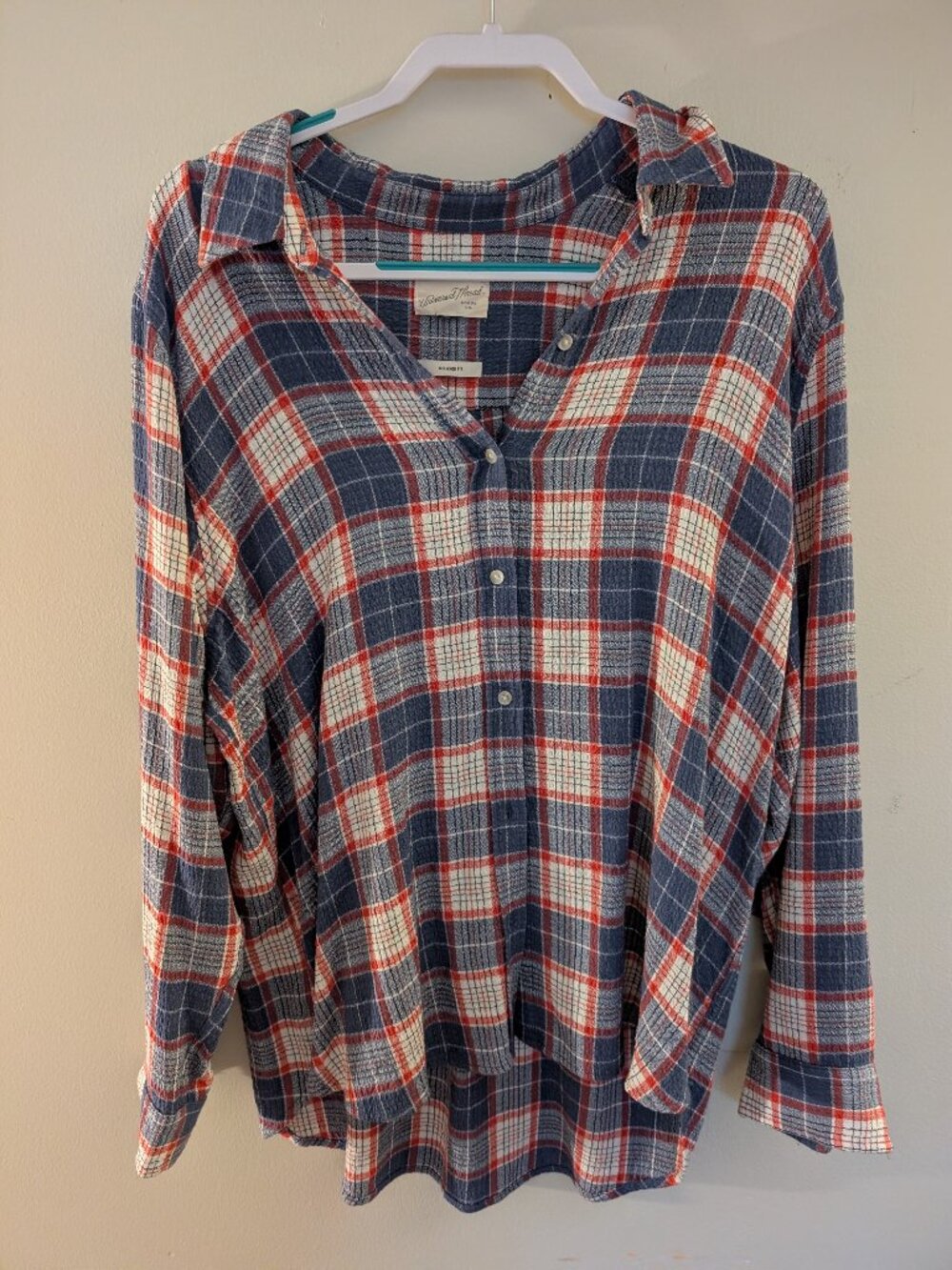 Women's Universal Thread Plaid Cotton shirt, XL
